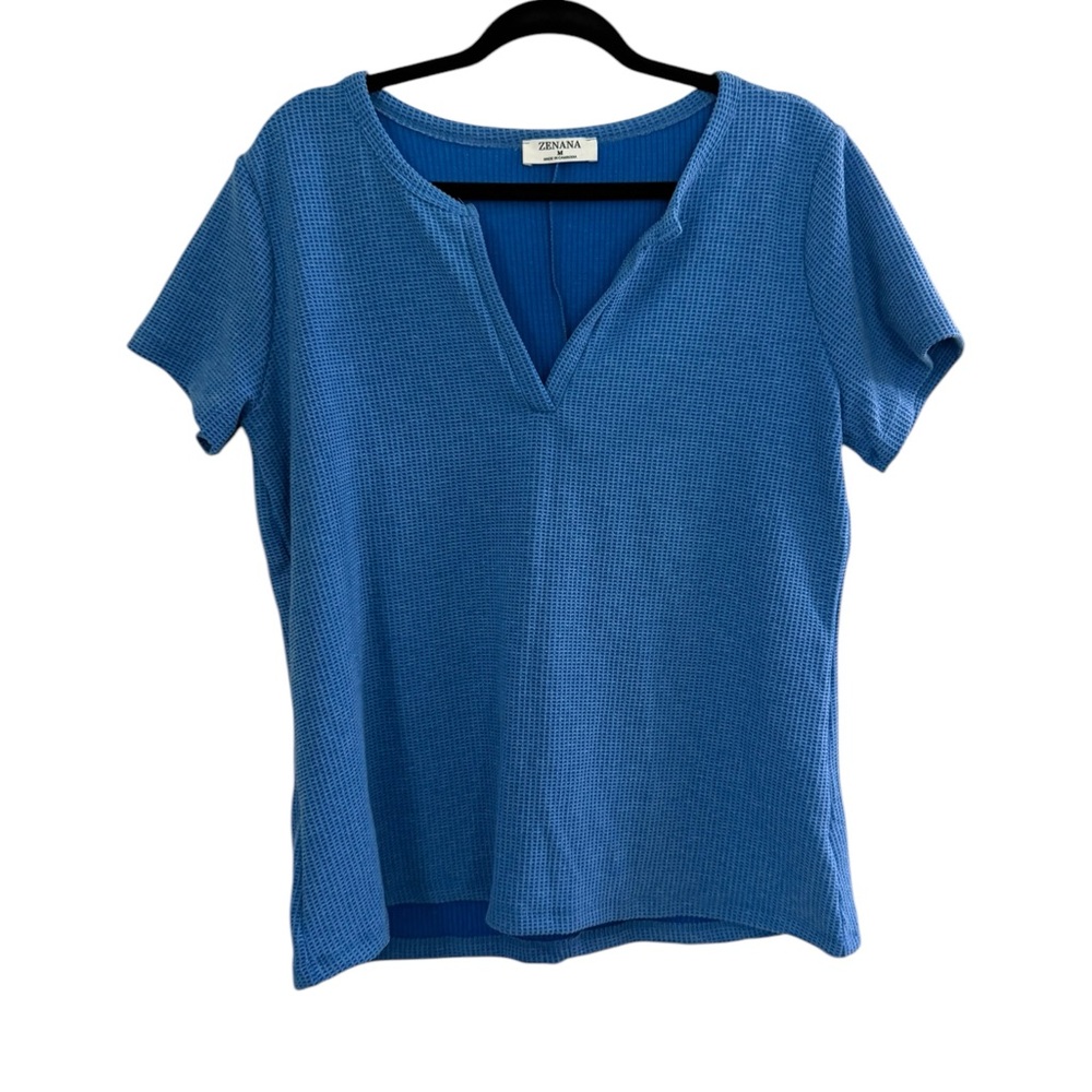 Zenana Royal Blue V-Neck Top